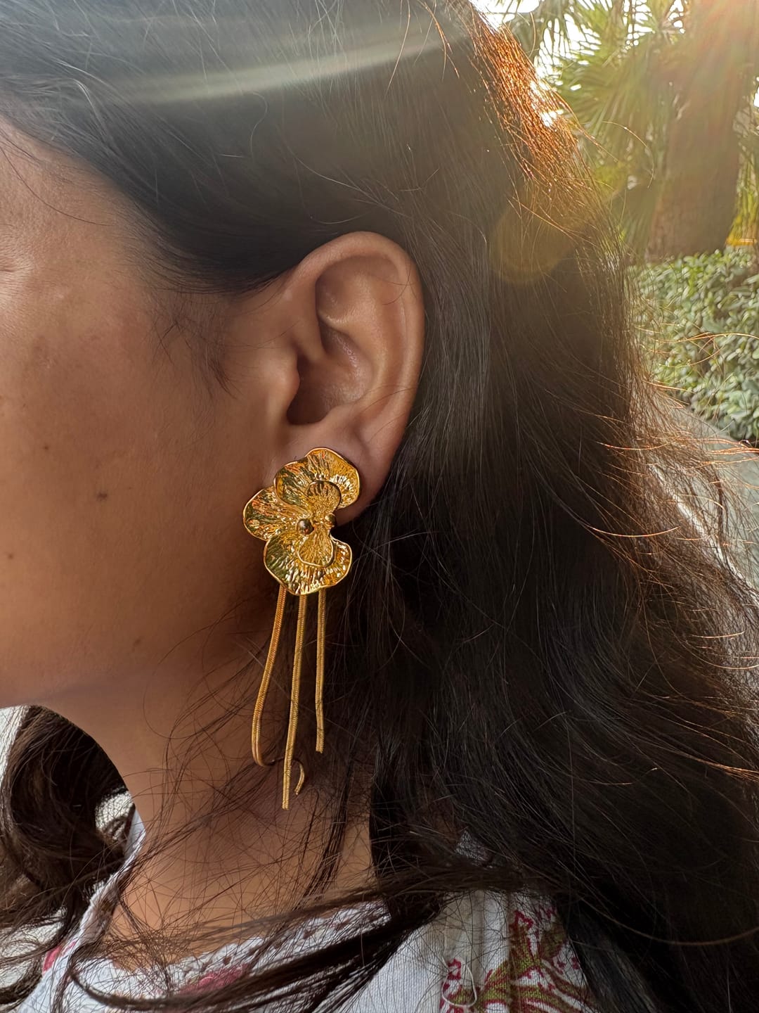 Customer photo review of Aanura Drop Accent Minimal Necklace