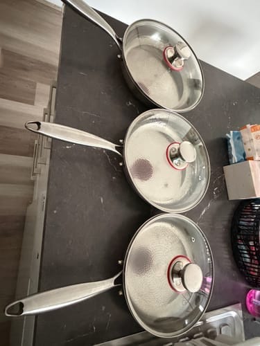 Customer photo review of Nonna's Kitchen - Hand Hammered Titanium Pan