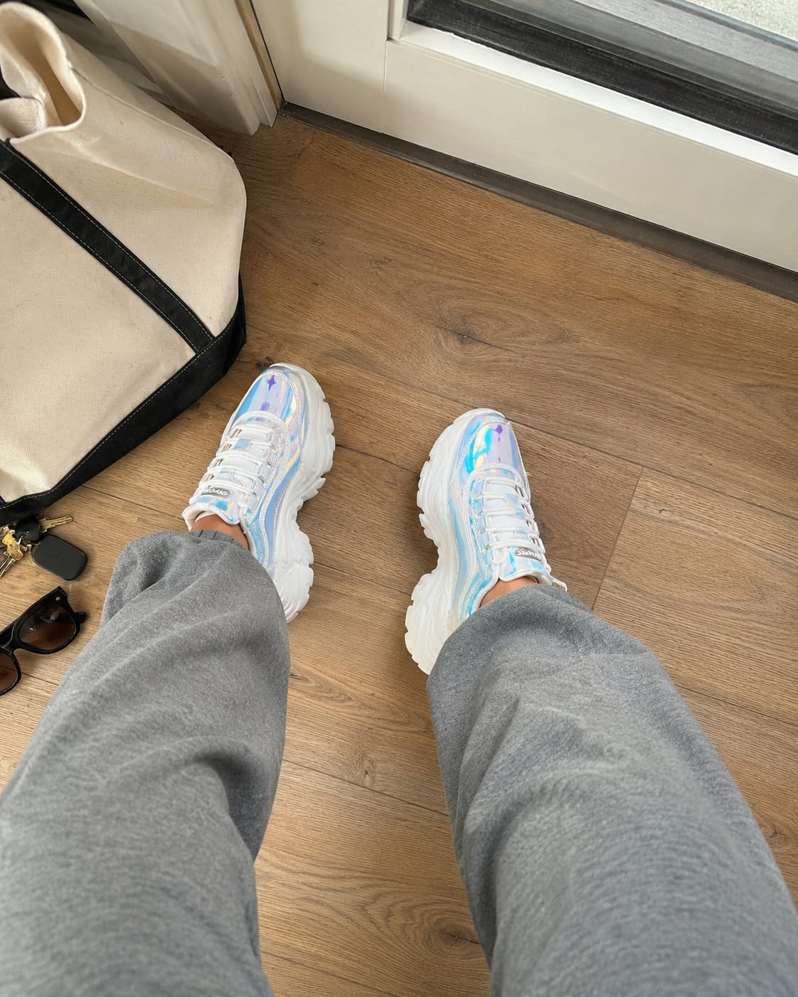 Customer photo review of Lucky Step Chunky Platform Sneakers