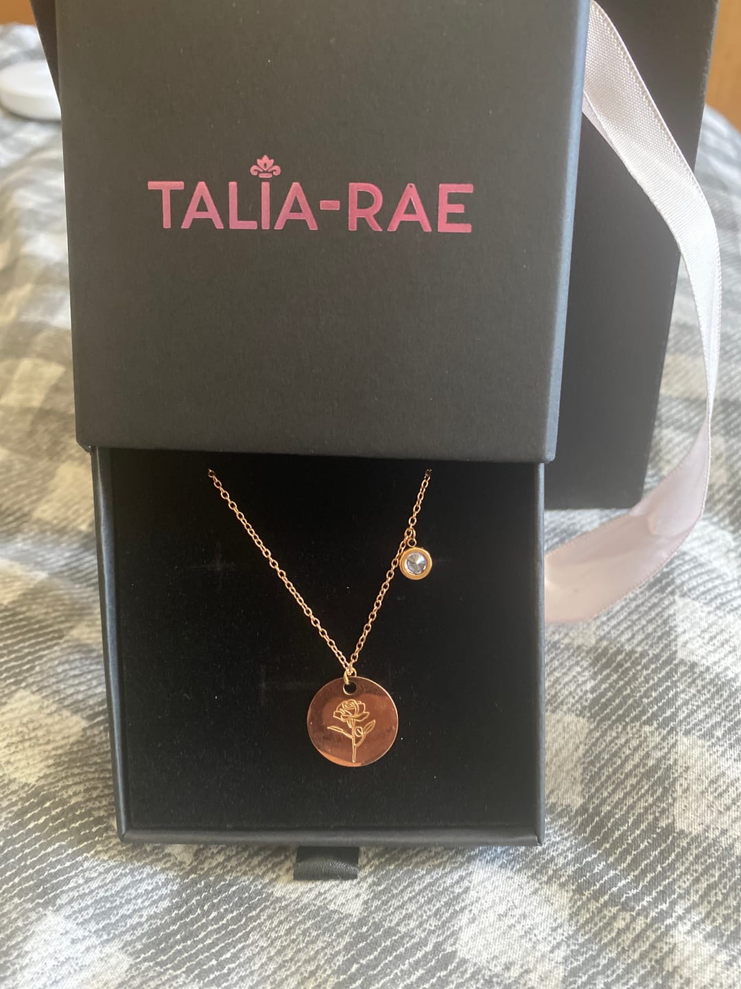 Customer photo review of Birth Month Pendant Necklace