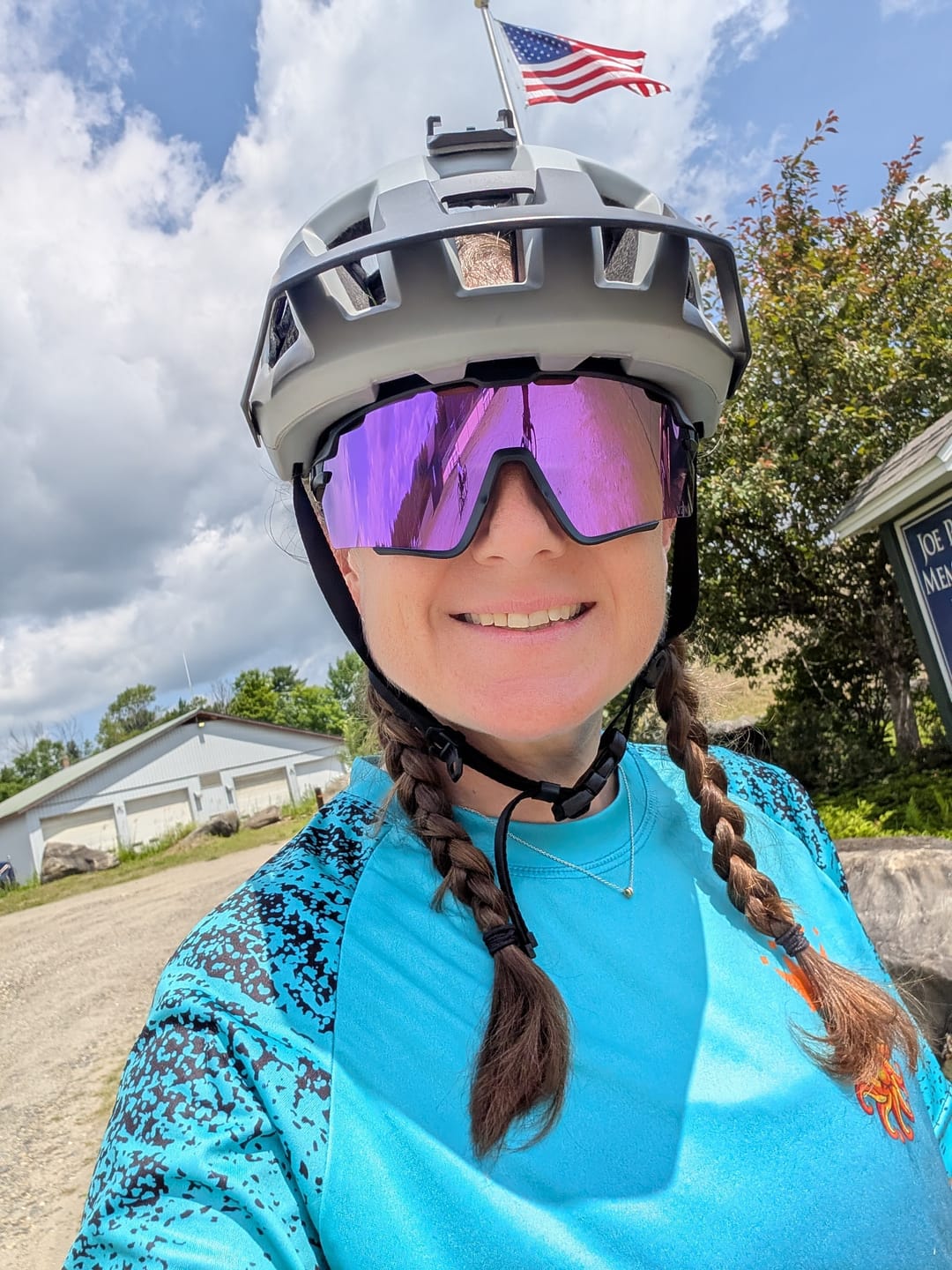 Customer photo review of The Steph Sunglasses - Bubble Gum Lens