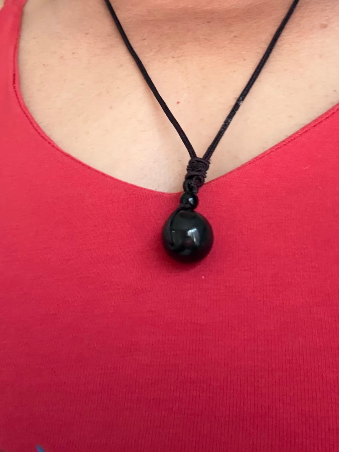Customer photo review of Collier Obsidienne Oeil Céleste