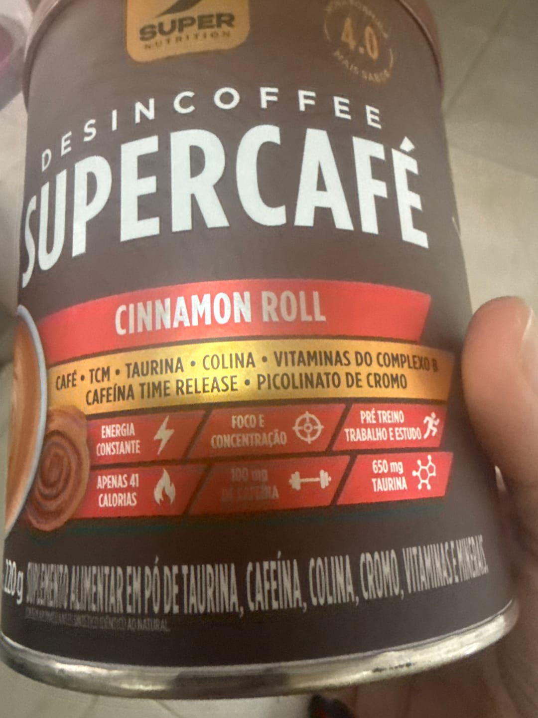 Customer photo review of Supercafé Cinnamon Roll