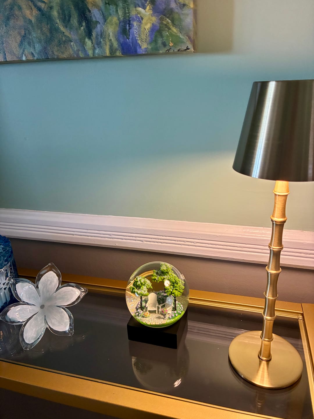 Customer photo review of Summer Afternoon Snow Globe