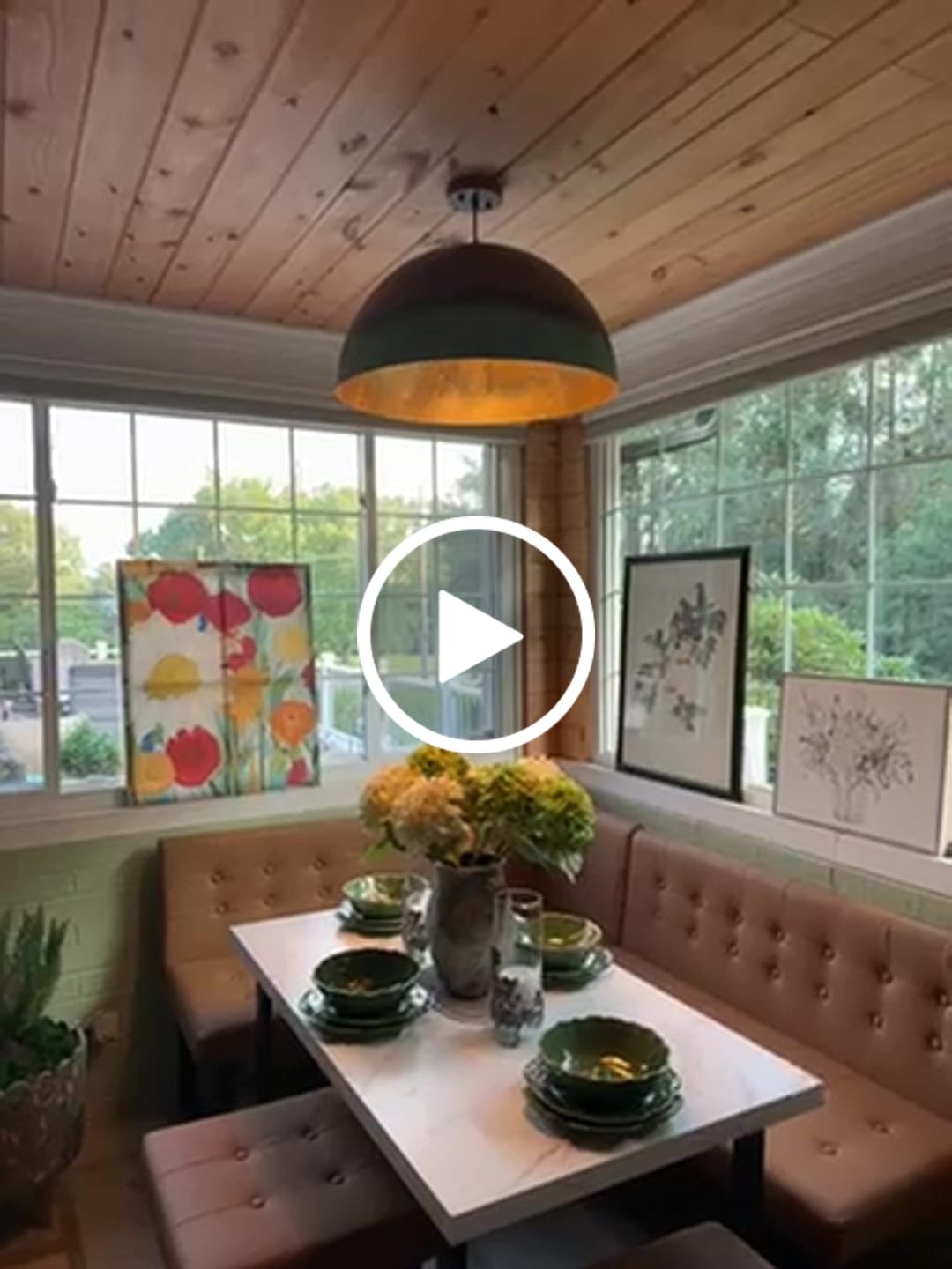 Customer video review of Oversized Industrial Copper Patina Metal Dome Pendant Light
