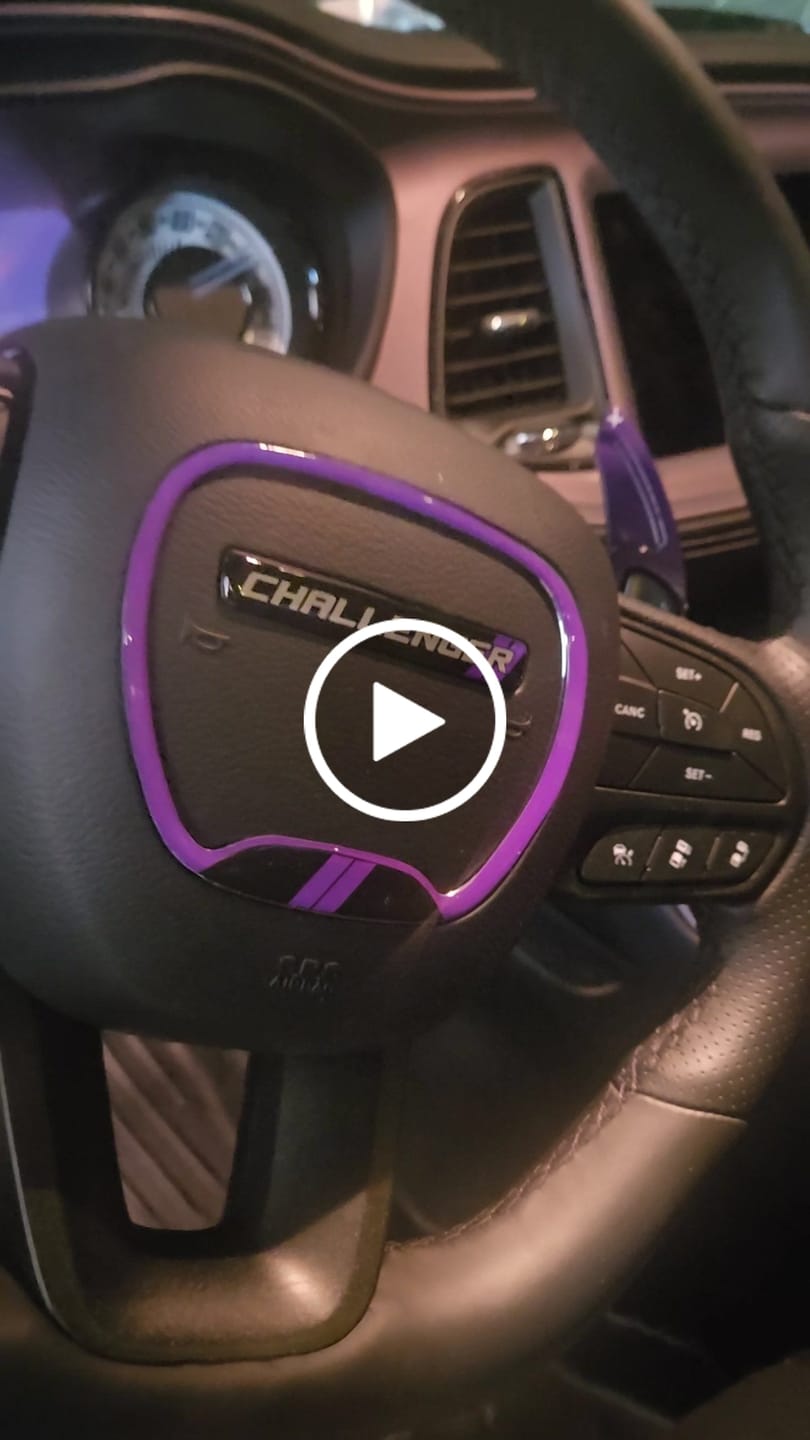 Customer video review of "Challenger" Steering Wheel Center Badge