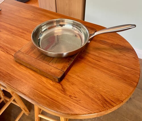 Customer photo review of Nonna's Kitchen - Hand Hammered Titanium Pan