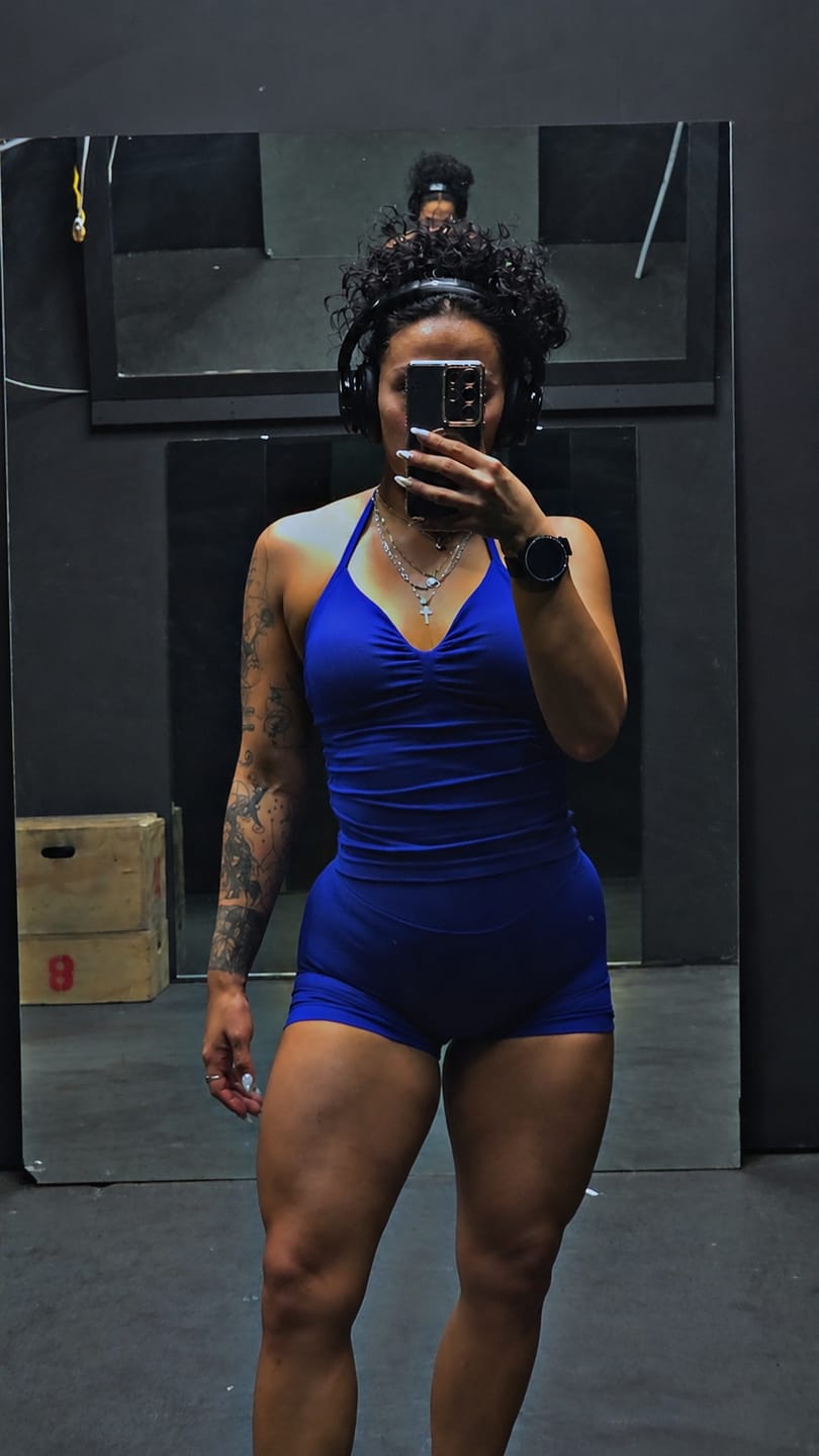 Customer photo review of Cobalt Crush Halter Top