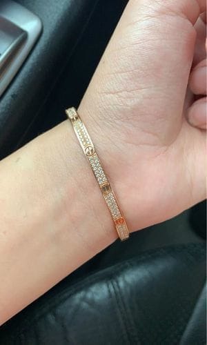 Customer photo review of LOVE BRACELET 3.65MM DIAMOND-PAVED