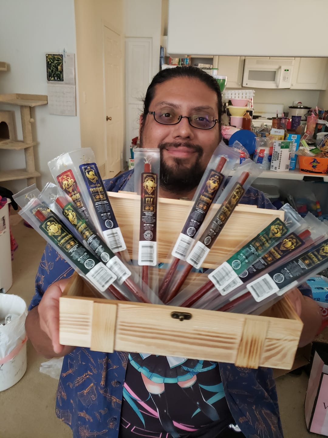 Customer photo review of Mythical Meats® DELUXE Loot Crate - 20 Snack Sticks Included!