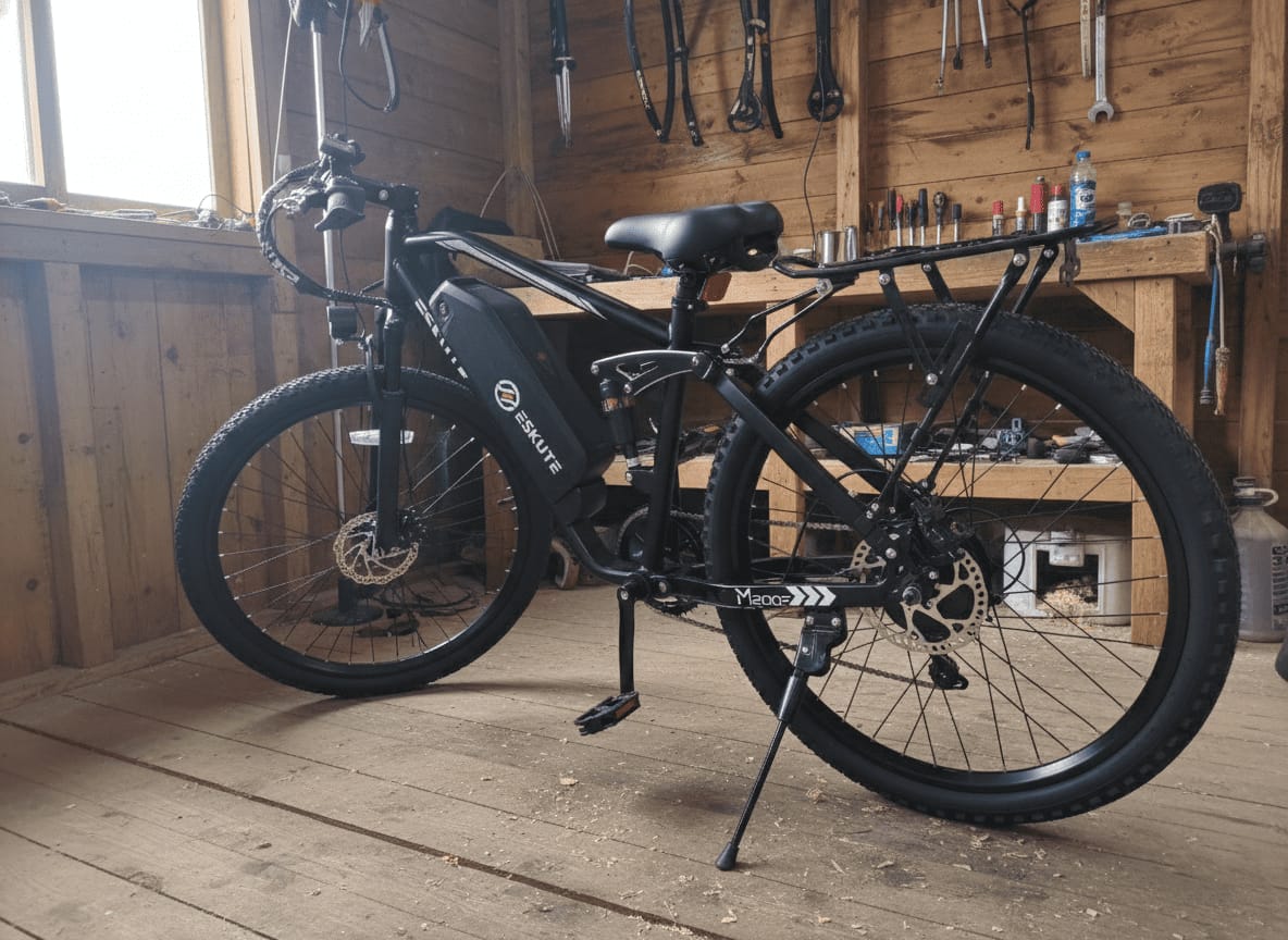Customer photo review of Eskute® M200F 27.5" Full Suspension Electric Bike