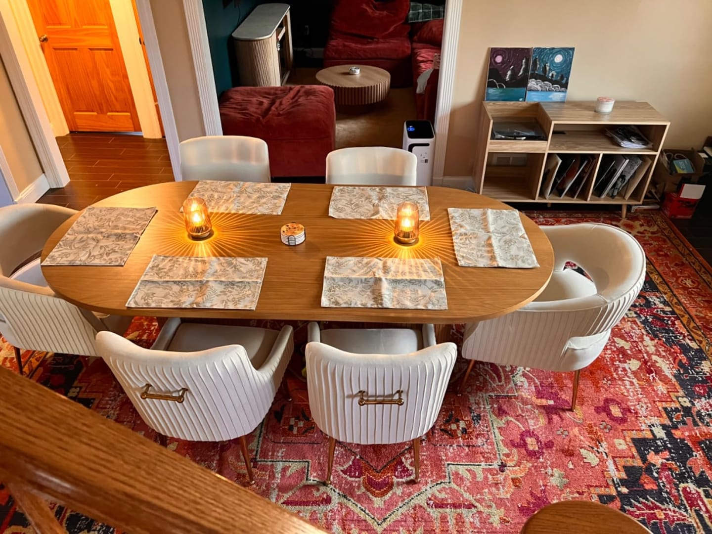 Customer photo review of Botanical Floral Linen Placemats Set of 4