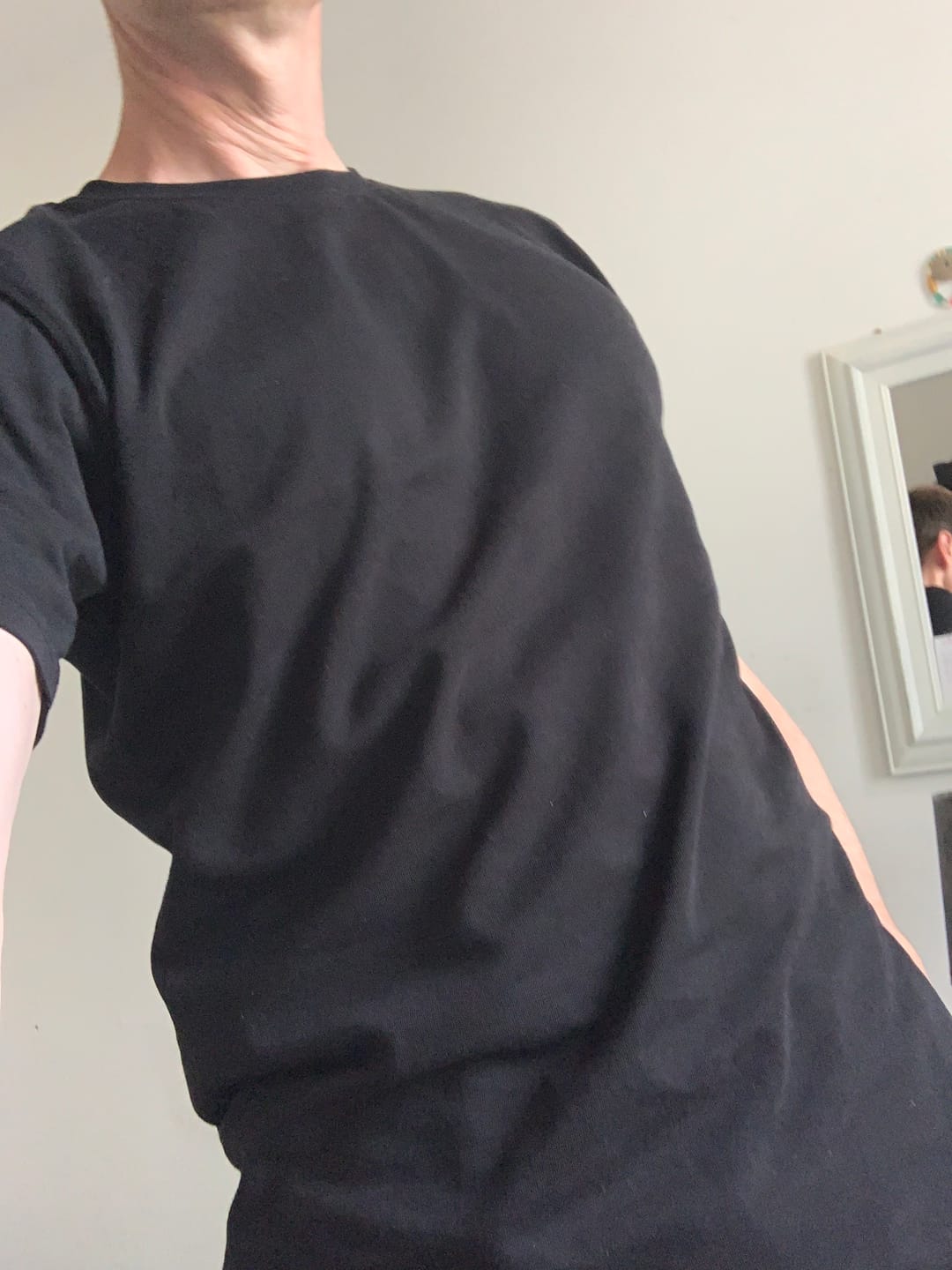 Customer photo review of Organic Tall Slim Heavyweight T-shirt (Black)