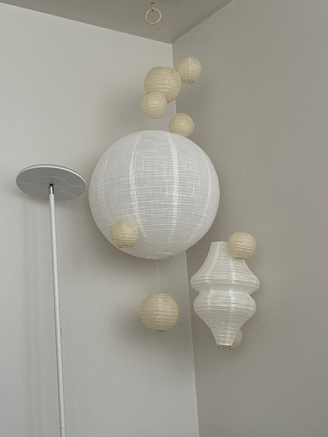 Customer photo review of 6" Ivory Round Paper Lantern, Even Ribbing, Chinese Hanging Wedding & Party Decoration
