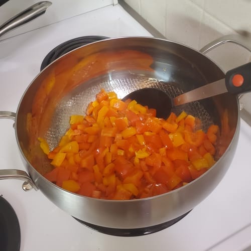 Customer photo review of Nonna's Kitchen - Hand Hammered Titanium Pan