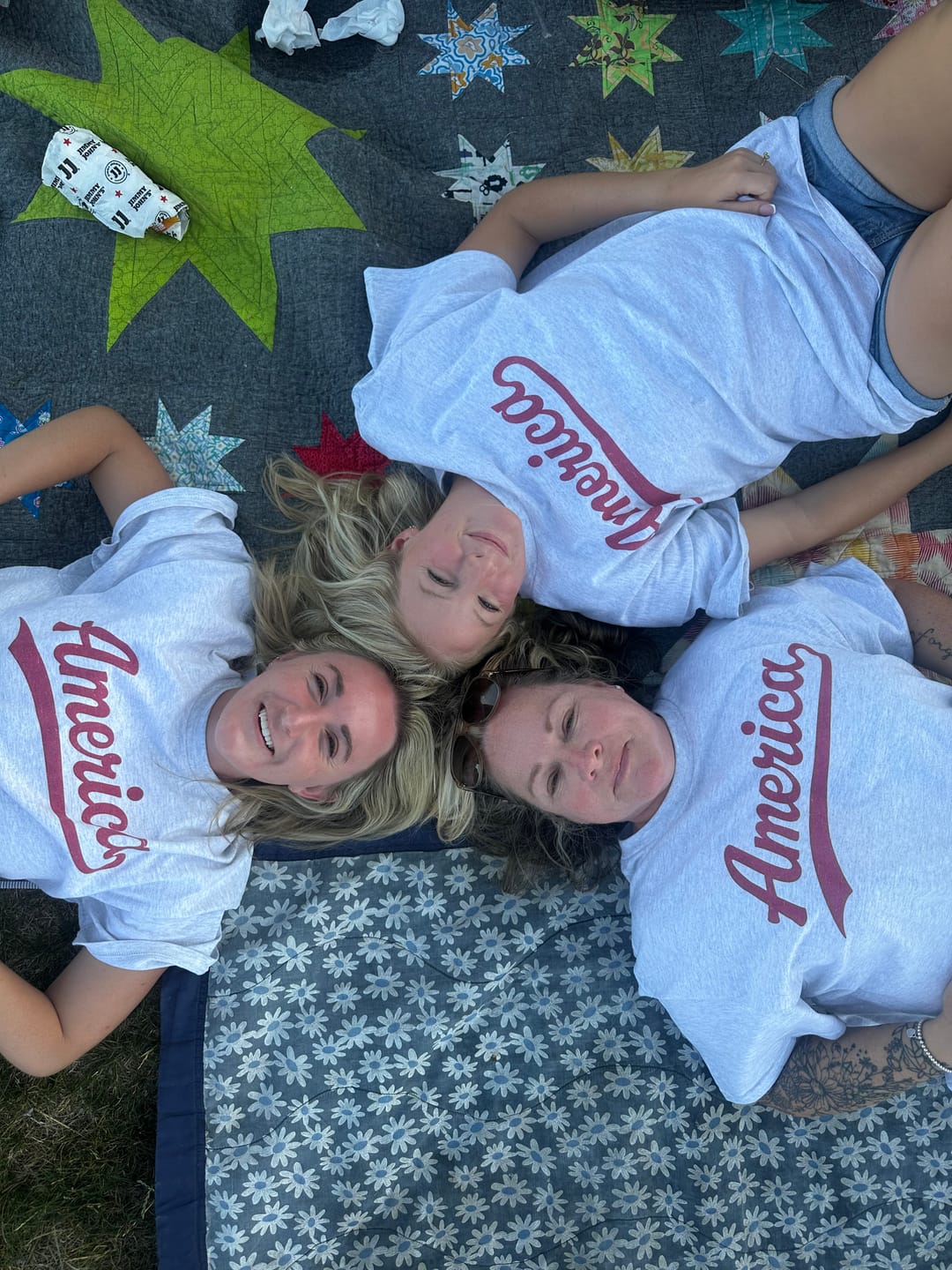 Customer photo review of America Oversized Graphic Tee