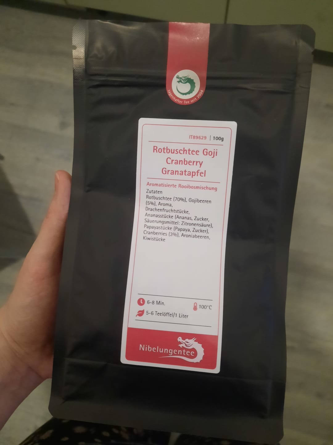 Customer photo review of Rotbuschtee Goji Cranberry Granatapfel