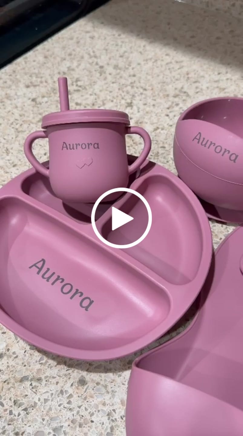 Customer video review of Noah + Nori™ Personalized Baby Feeding Set