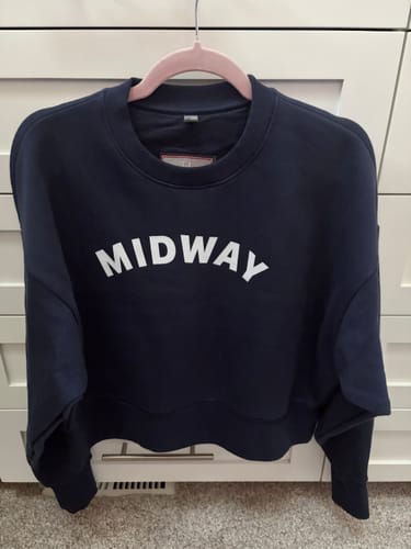 Customer photo review of Midway Navy Sweatshirt