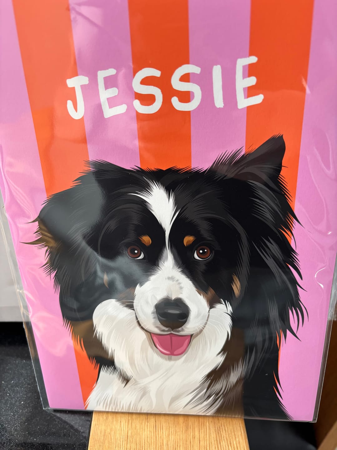 Customer photo review of Stripy | Custom Pet Portrait
