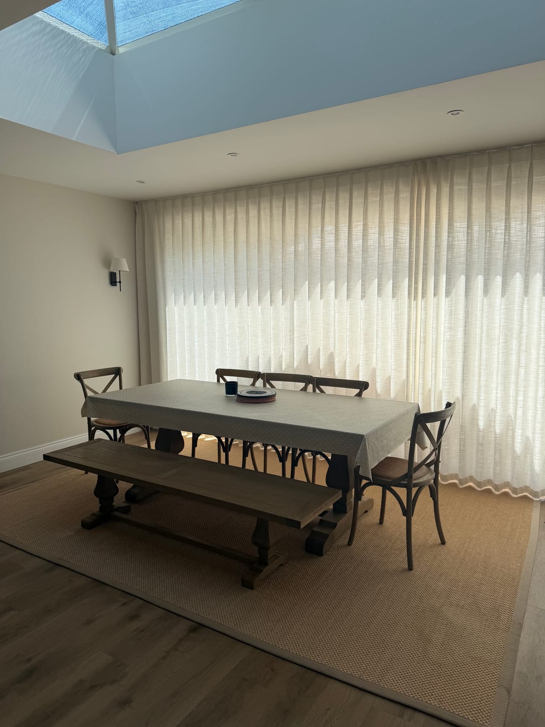 Customer photo review of Lucy Neutral Linen Pinch Pleat Curtains