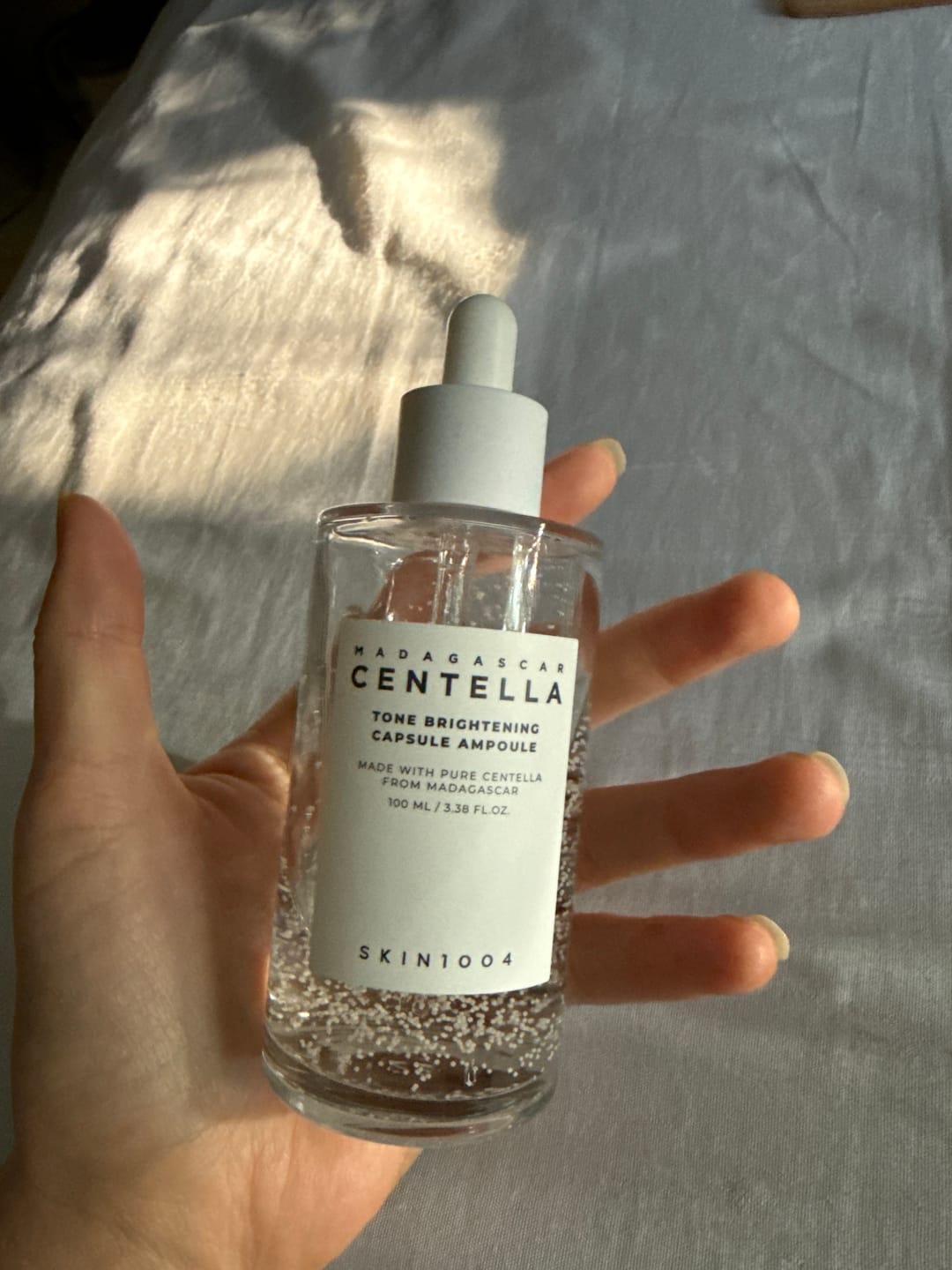 Customer photo review of Balinoša ampula kapsulās SKIN1004 Madagascar Centella Tone Brightening Capsule Ampoule