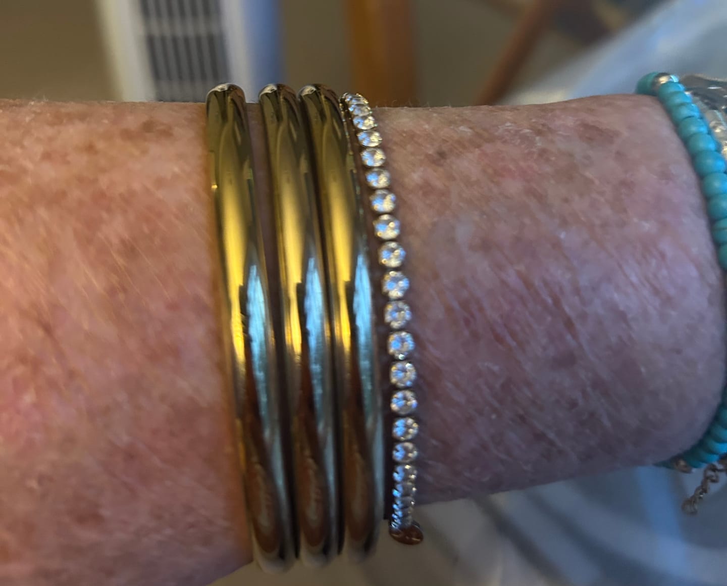 Customer photo review of Classic Chunky Gold Bangle