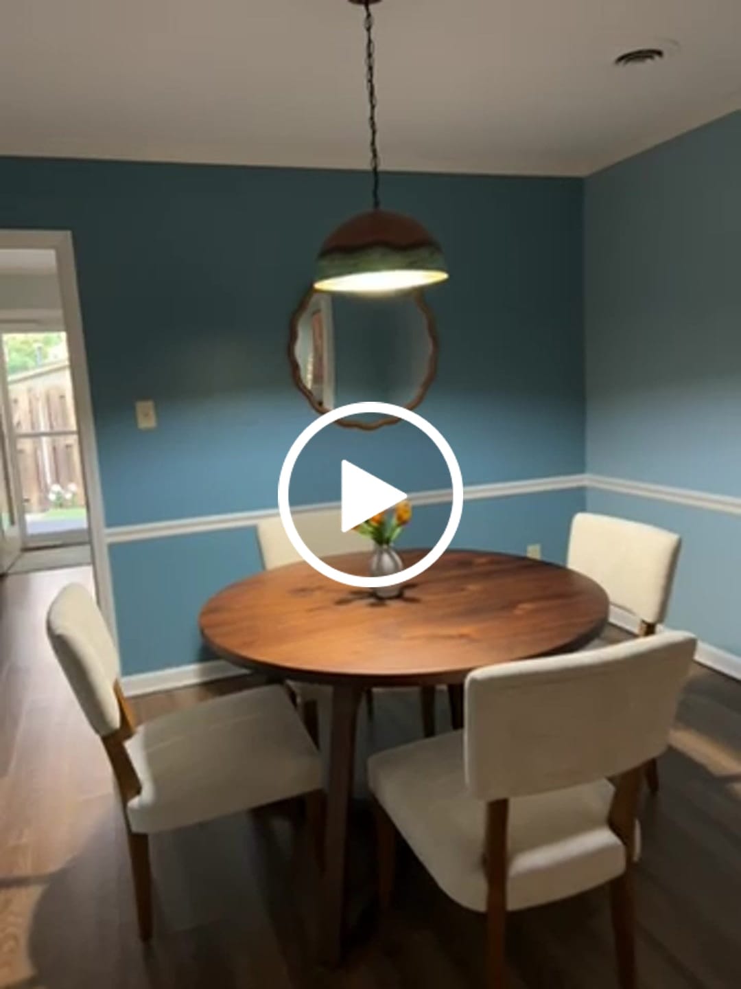 Customer video review of Oversized Industrial Copper Patina Metal Dome Pendant Light
