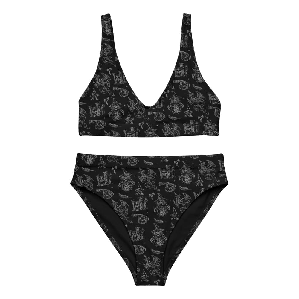 Customer photo review of Full-Set "Black Magic" High-Waisted Witch Bikini - Punk Swimsuit / Gothic Swimwear by Death and Friends