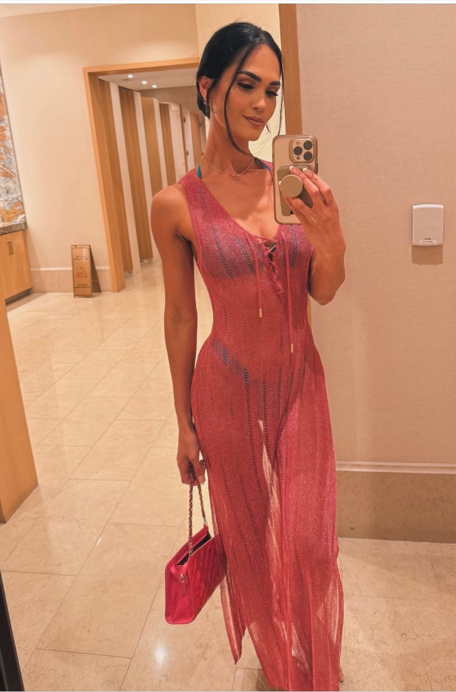 Customer photo review of Dusty Rose Taboo Coverup Dress