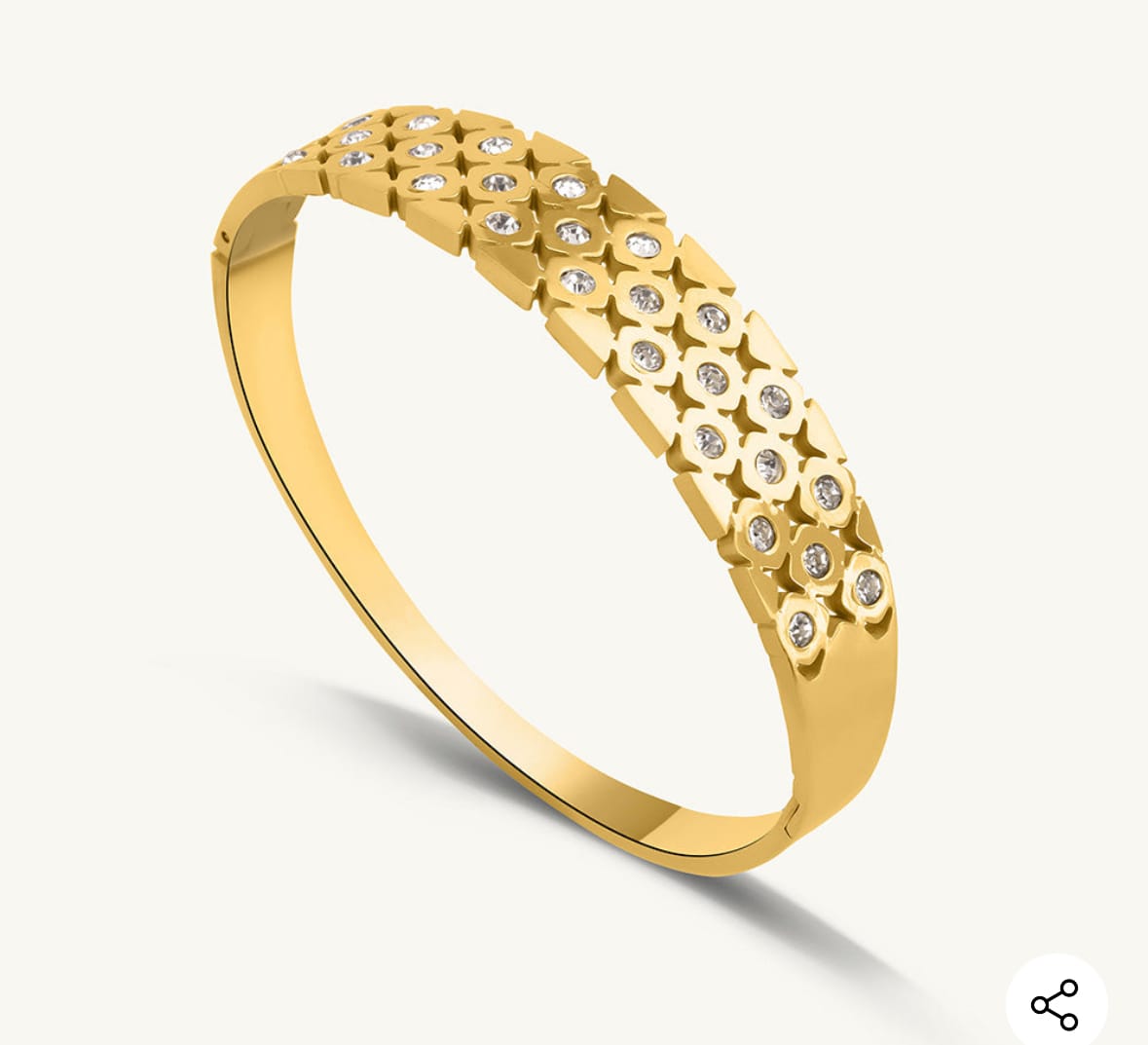 Customer photo review of Shimmering Star Gold Bangle Bracelet