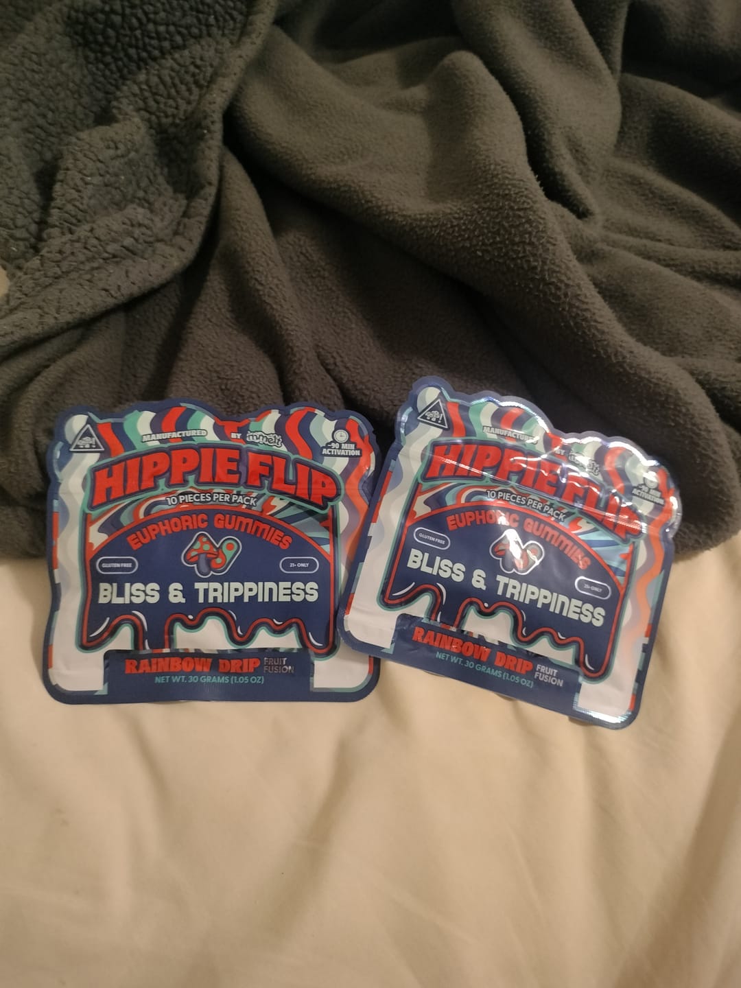 Customer photo review of Hippie Flip Mushroom Gummies