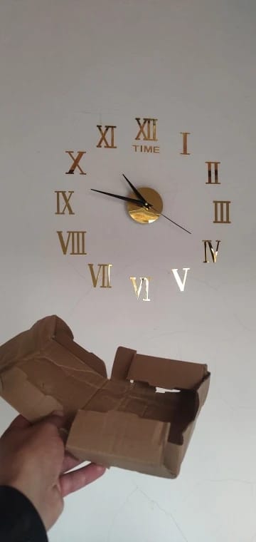 Customer photo review of 3D Acrylic Mirror Wall Clock