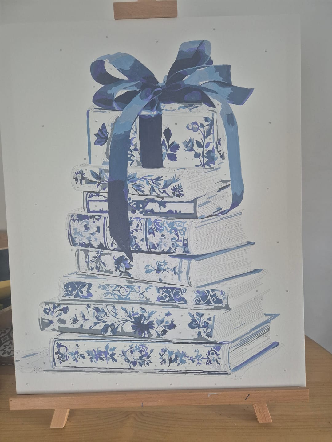 Customer photo review of Delft blue library | Paint by Number