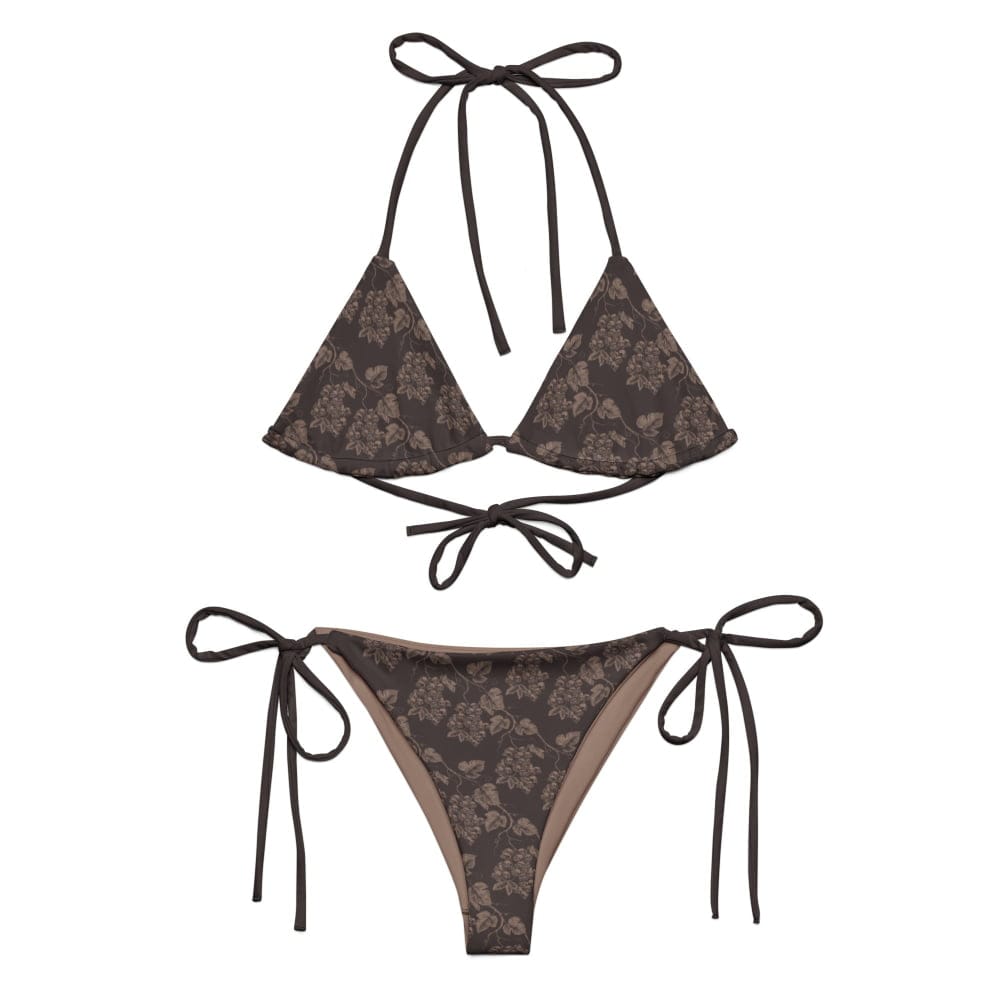 Customer photo review of Full-Set "Sicilian Gravevine" String Chocolate Brown Bikini Set - Goth Summer Outfits & Yoga Pants