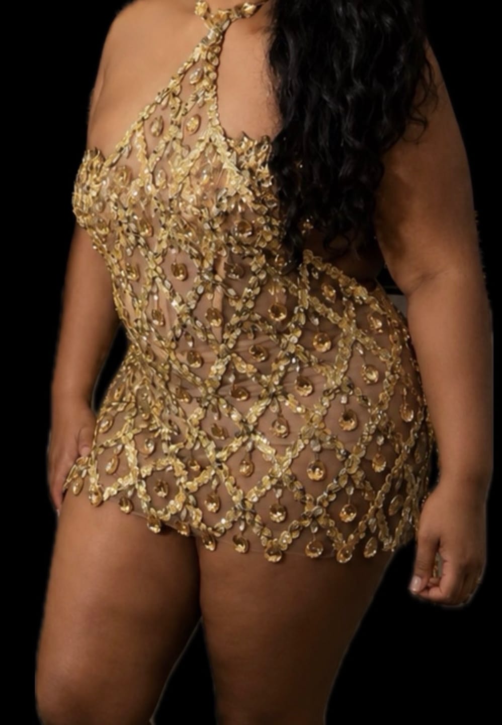 Customer photo review of Aoki Gold Dress Set (Ready To Ship)