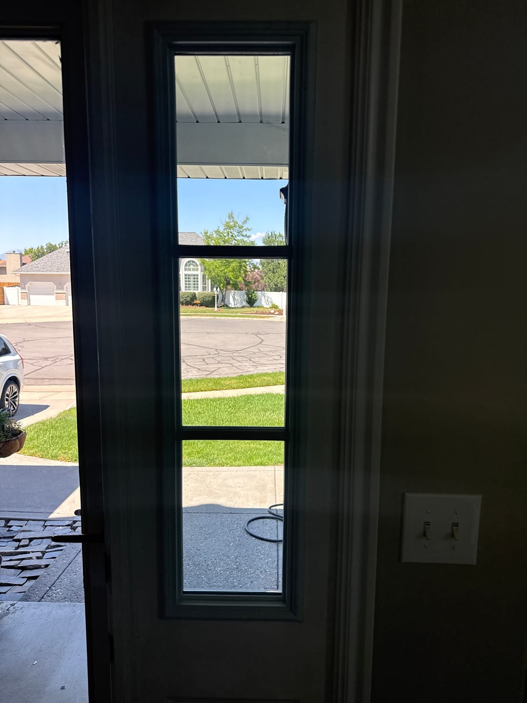 Customer photo review of Clear 3 Lite Glass and Frame Kit (Half Sidelite 10" x 38" Frame Size)