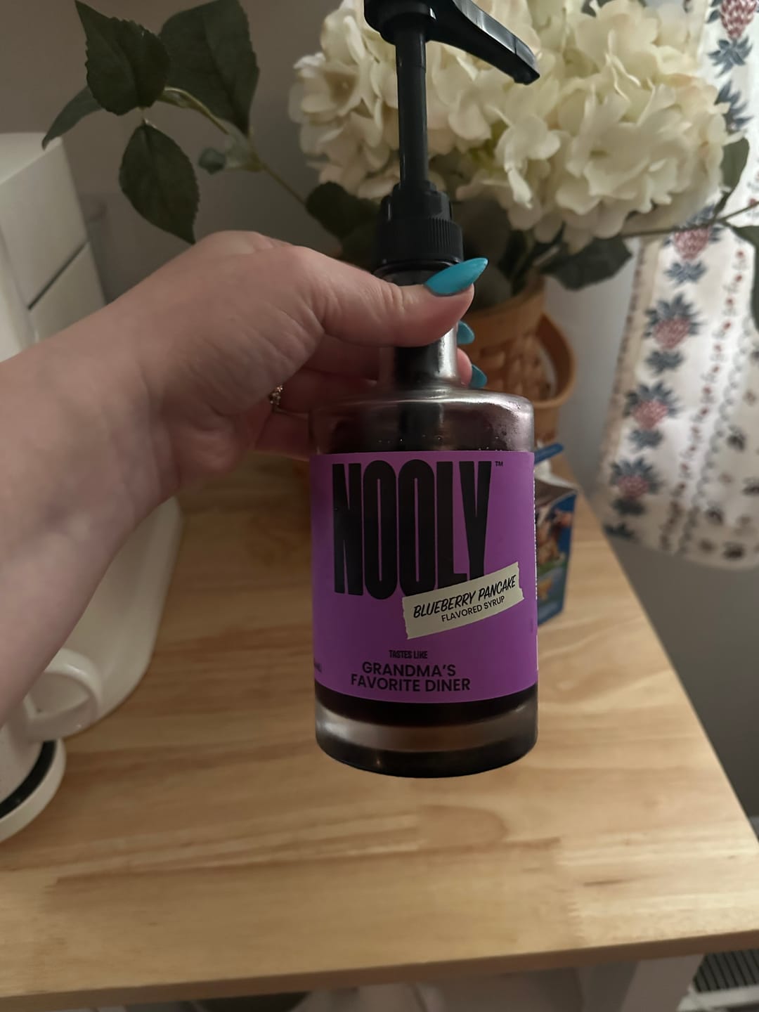 Customer photo review of Blueberry Pancake Syrup