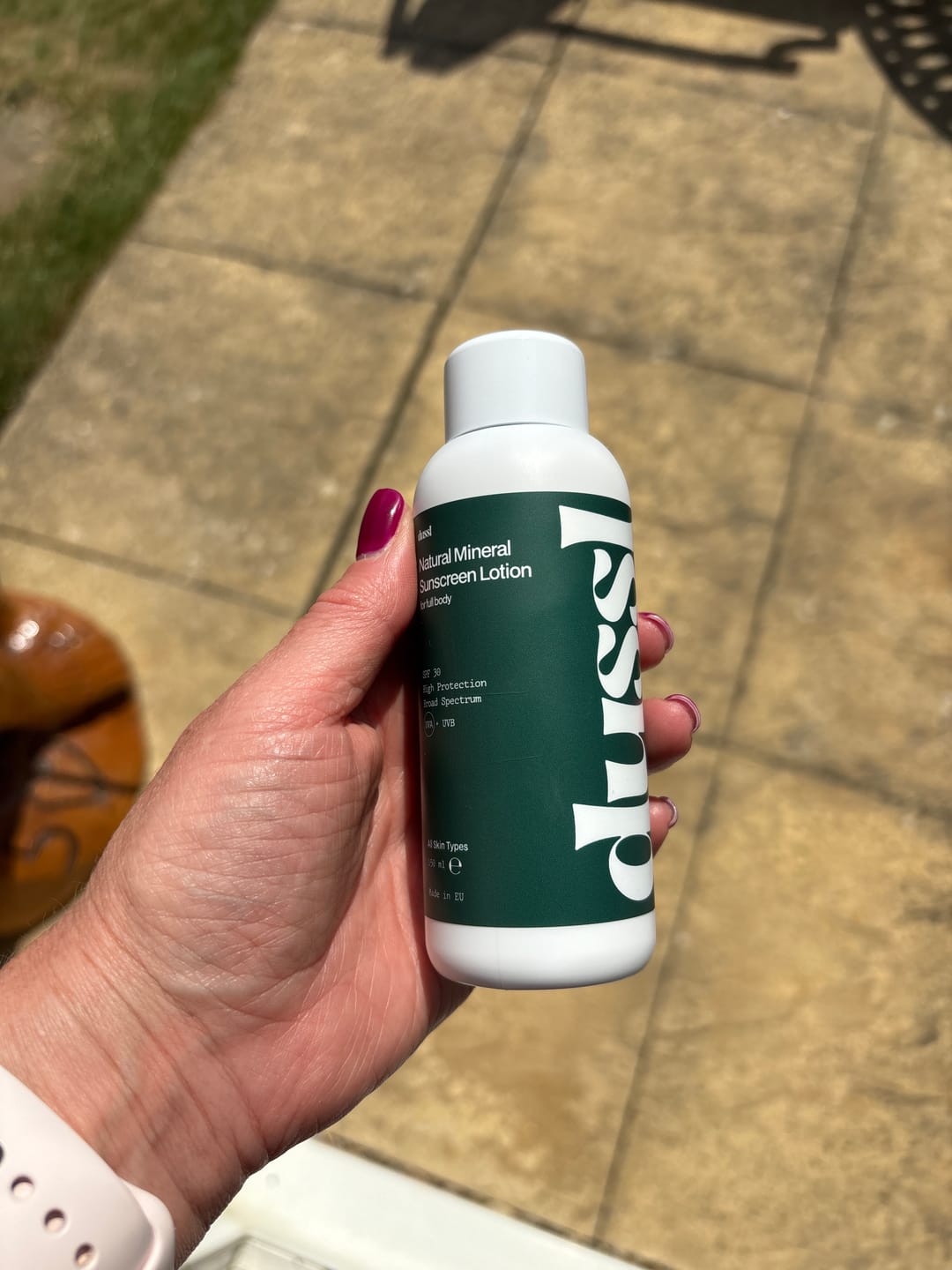 Customer photo review of Natural Mineral Sunscreen Lotion