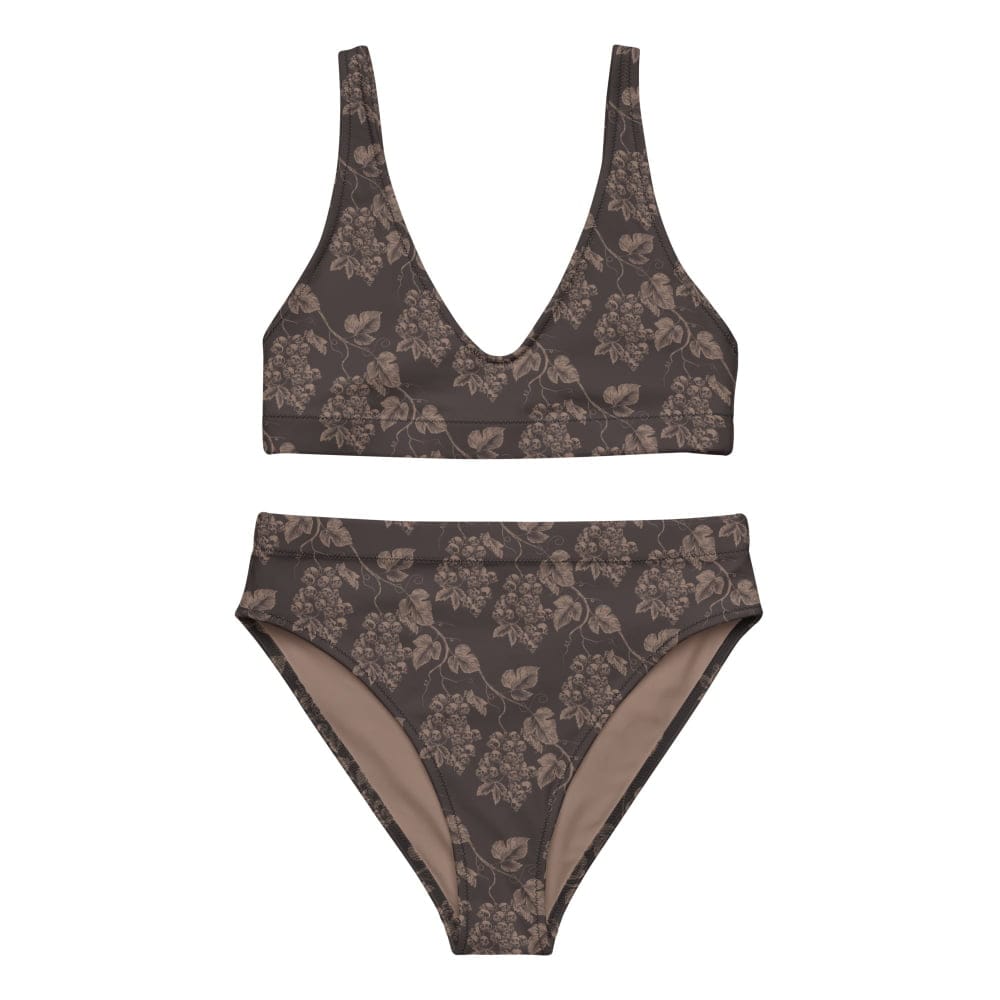 Customer photo review of Full-Set "Sicilian Gravevine" High-waisted Chocolate Brown Bikini Set - Summer Goth Alternative Clothing