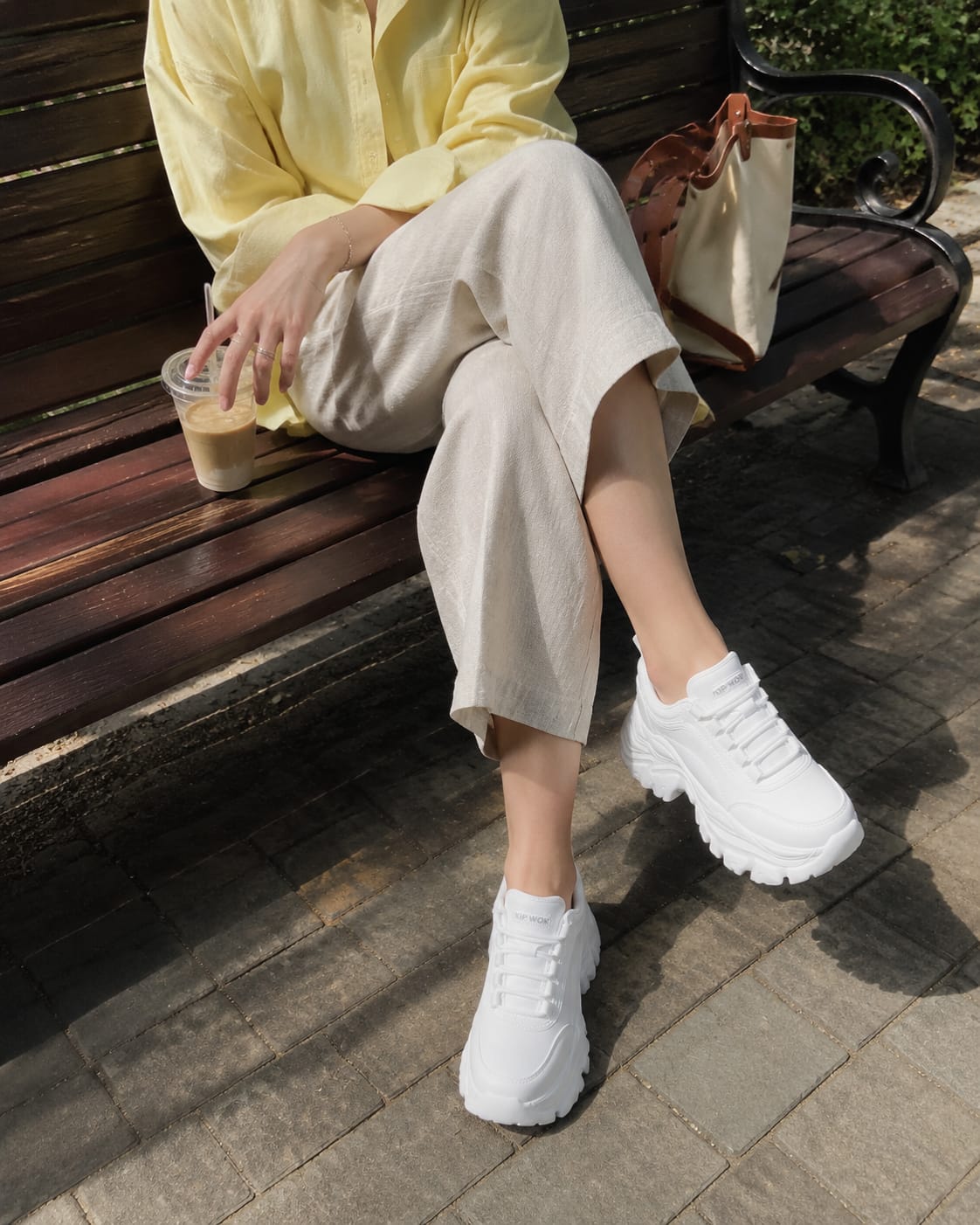Customer photo review of Lucky Step Chunky Platform Sneakers