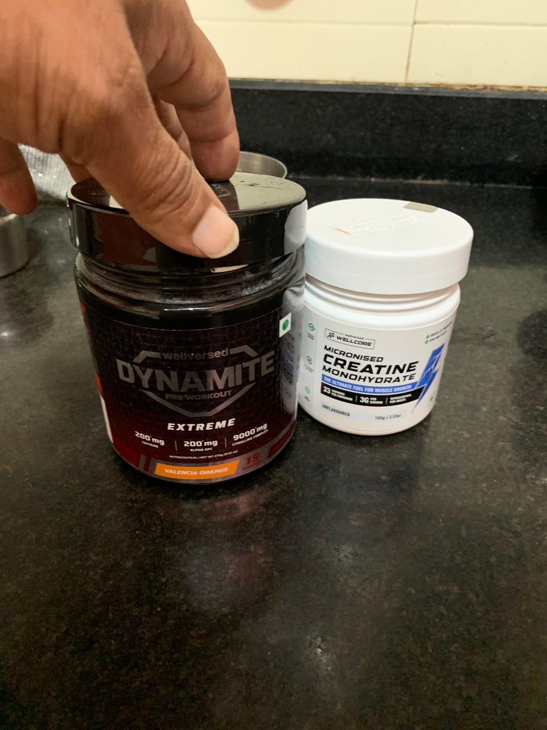 Customer photo review of Dynamite Pre-Workout EXTREME (270g, 15 Servings) | Valencia Orange