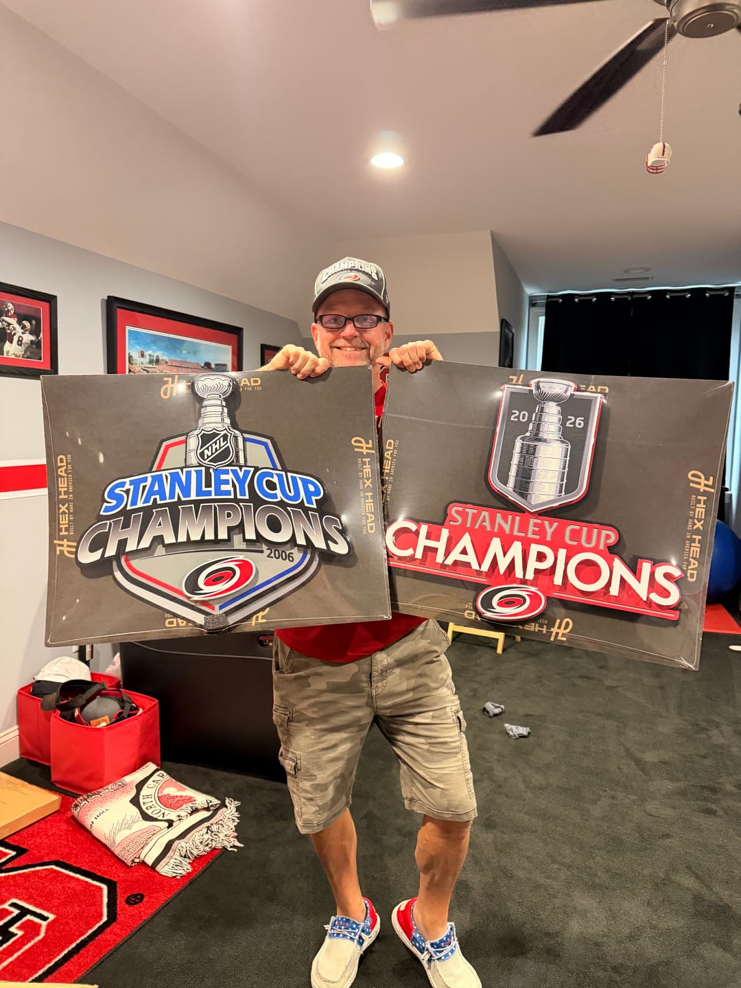 Customer photo review of Carolina Hurricanes OFFICIAL 2026 Stanley Cup 3D Metal Wall Art