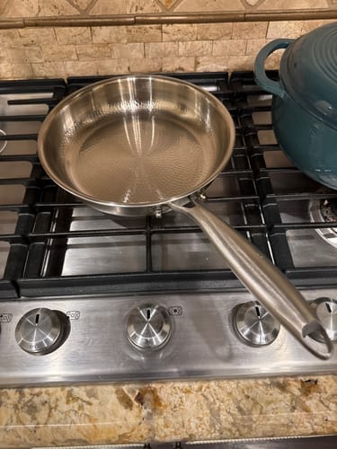 Customer photo review of Nonna's Kitchen - Hand Hammered Titanium Pan