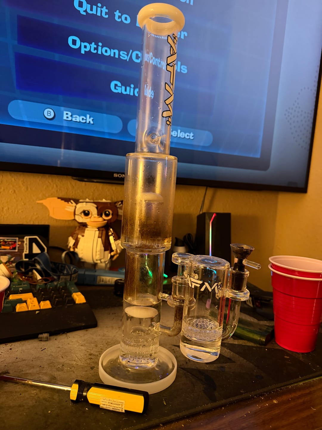 Customer photo review of AFM Honeycomb Perc 4″ Glass Ash Catcher