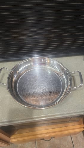 Customer photo review of Nonna's Kitchen - Hand Hammered Titanium Pan