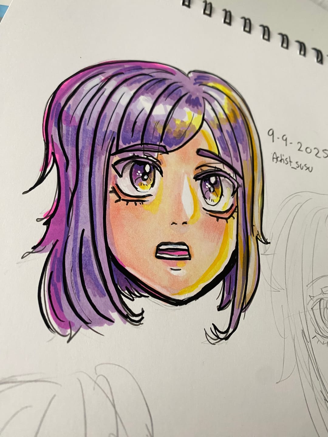 Customer photo review of Ohuhu Spiral-Bound Marker Pad for Alcohol Markers