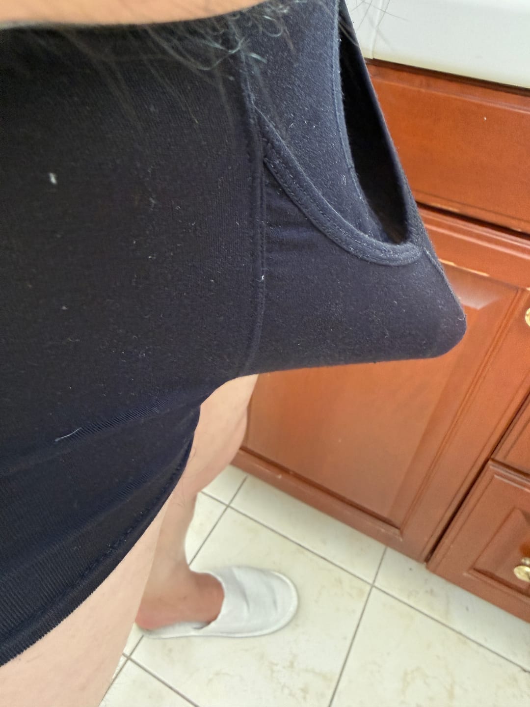 Customer photo review of Men’s Dual Ball Pouch Trunks With Fly Front