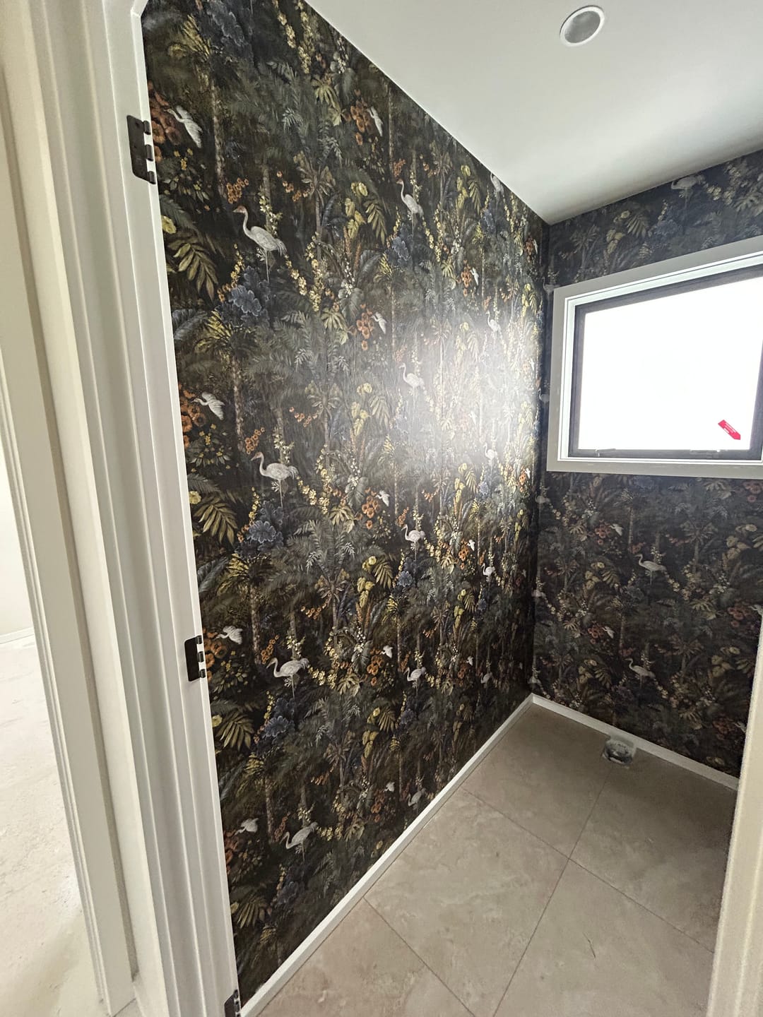 Customer photo review of Masoala Tropical Crane Wallpaper - Navy