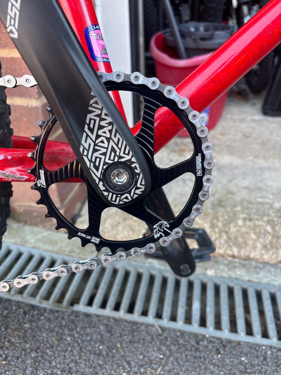 Customer photo review of SRAM 3-Bolt 6mm OFFSET Raptor Chainring - UK MADE
